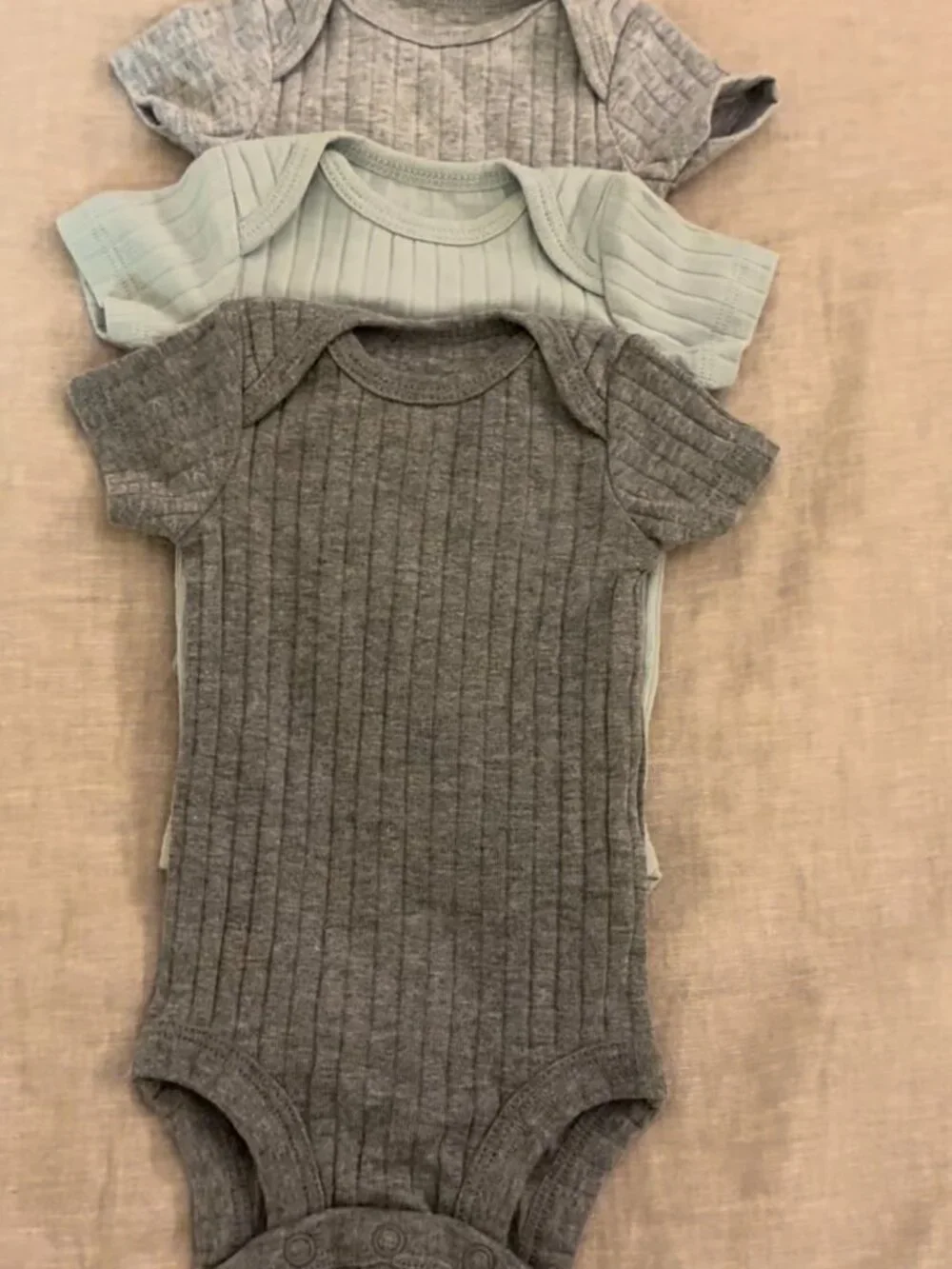 Carter's Newborn Baby 3pc Ribbed Bodysuit Set Unisex